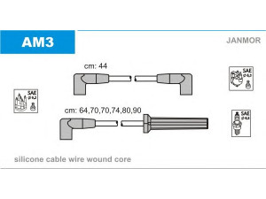 JANMOR AM3 uždegimo laido komplektas 
 Kibirkšties / kaitinamasis uždegimas -> Uždegimo laidai/jungtys