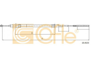 COFLE 10.4153 trosas, stovėjimo stabdys 
 Stabdžių sistema -> Valdymo svirtys/trosai
34411162999