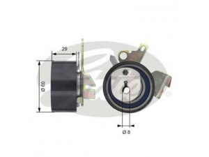 GATES T43074 įtempiklio skriemulys, paskirstymo diržas 
 Techninės priežiūros dalys -> Papildomas remontas
0829.80, 0829.98, 082980, 082998