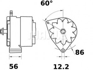 MAHLE ORIGINAL MG 553 kintamosios srovės generatorius
