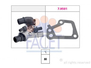 FACET 7.8102 termostatas, aušinimo skystis 
 Aušinimo sistema -> Termostatas/tarpiklis -> Thermostat
46822397, 7770236