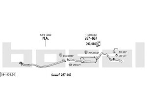 BOSAL 084.436.50 išmetimo sistema 
 Išmetimo sistema -> Išmetimo sistema, visa