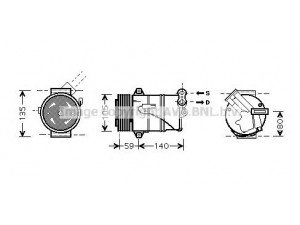 AVA QUALITY COOLING OLAK437 kompresorius, oro kondicionierius 
 Oro kondicionavimas -> Kompresorius/dalys
13124752, 1854167, 1854168, 1854530