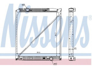 NISSENS 62652A radiatorius, variklio aušinimas 
 Aušinimo sistema -> Radiatorius/alyvos aušintuvas -> Radiatorius/dalys
942 500 09 03, 942 500 15 03, 9425000603
