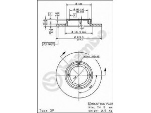 BREMBO 08.5026.20 stabdžių diskas 
 Stabdžių sistema -> Diskinis stabdys -> Stabdžių diskas
55311A60B11000