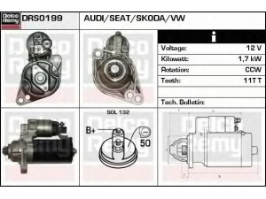 DELCO REMY DRS0199 starteris 
 Elektros įranga -> Starterio sistema -> Starteris
02Z911023M, 02Z911023N, 02Z911023NX