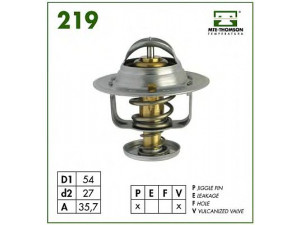 MTE-THOMSON 219.83 termostatas, aušinimo skystis 
 Aušinimo sistema -> Termostatas/tarpiklis -> Thermostat
7615234, 7615235