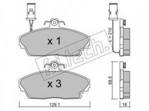 fri.tech. 705.0 stabdžių trinkelių rinkinys, diskinis stabdys 
 Techninės priežiūros dalys -> Papildomas remontas
45022-SG9-000, GBP90309, GBP90311