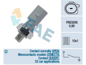 FAE 12865 alyvos slėgio jungiklis 
 Variklis -> Variklio elektra
038 919 081 G, 038 919 081 F