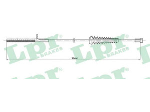 LPR C1610B trosas, stovėjimo stabdys 
 Stabdžių sistema -> Valdymo svirtys/trosai
SE022167315A, X039607270