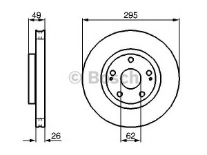 BOSCH 0 204 173 008 stabdžių diskas