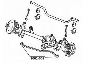 ASVA 2001-008 valdymo svirties/išilginių svirčių įvorė 
 Ašies montavimas/vairavimo mechanizmas/ratai -> Valdymo svirtis/pasukamosios svirties sujungimas -> Montavimas/sutvirtinimas
52088305AB