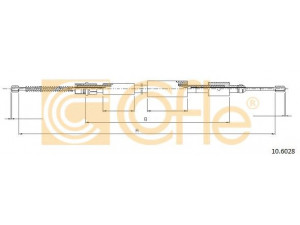 COFLE 10.6028 trosas, stovėjimo stabdys 
 Stabdžių sistema -> Valdymo svirtys/trosai
4745G0, 96145740, 9614574080