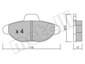 METELLI 22-0137-0 stabdžių trinkelių rinkinys, diskinis stabdys 
 Techninės priežiūros dalys -> Papildomas remontas
46565733, 5892786, 71738134