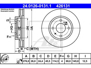 ATE 24.0126-0131.1 stabdžių diskas 
 Dviratė transporto priemonės -> Stabdžių sistema -> Stabdžių diskai / priedai
MR510741, MR510742