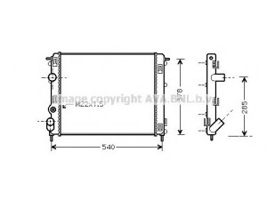 AVA QUALITY COOLING RTA2302 radiatorius, variklio aušinimas 
 Aušinimo sistema -> Radiatorius/alyvos aušintuvas -> Radiatorius/dalys
7700428658, 8200049080