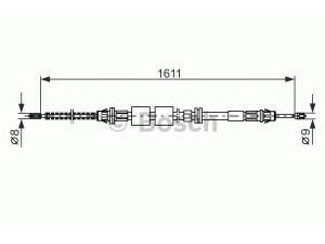 BOSCH 1 987 477 521 trosas, stovėjimo stabdys 
 Stabdžių sistema -> Valdymo svirtys/trosai
1005567, 1046069, 1046070, 1060213