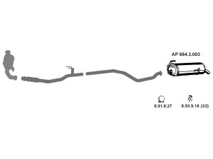 EBERSPÄCHER AP_2478 išmetimo sistema 
 Išmetimo sistema -> Išmetimo sistema, visa