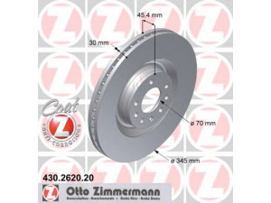 ZIMMERMANN 430.2620.20 stabdžių diskas 
 Stabdžių sistema -> Diskinis stabdys -> Stabdžių diskas
569 154, 931 88 445