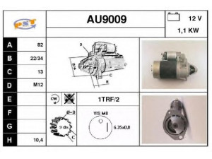 SNRA AU9009 starteris
