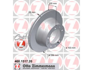 ZIMMERMANN 460.1517.20 stabdžių diskas 
 Stabdžių sistema -> Diskinis stabdys -> Stabdžių diskas
944 352 041 03