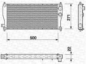 MAGNETI MARELLI 350213411000 radiatorius, variklio aušinimas 
 Aušinimo sistema -> Radiatorius/alyvos aušintuvas -> Radiatorius/dalys
ADU9098, GRD105, GRD111, STP1007