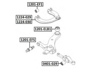 ASVA 1201-ELB1 valdymo svirties/išilginių svirčių įvorė 
 Ašies montavimas/vairavimo mechanizmas/ratai -> Valdymo svirtis/pasukamosios svirties sujungimas -> Montavimas/sutvirtinimas
54584-38600, 54584-38610
