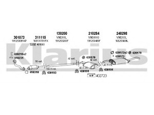 KLARIUS 930525E išmetimo sistema 
 Išmetimo sistema -> Išmetimo sistema, visa