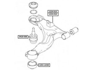 ASVA 1224-016 vikšro valdymo svirtis 
 Ašies montavimas/vairavimo mechanizmas/ratai -> Valdymo svirtis/pasukamosios svirties sujungimas -> Vairo trauklės (valdymo svirtis, išilginis balansyras, diago
54500-17000
