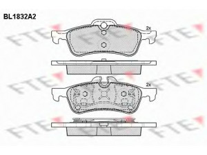 FTE BL1832A2 stabdžių trinkelių rinkinys, diskinis stabdys 
 Techninės priežiūros dalys -> Papildomas remontas
34 21 1 503 077, 34 21 6 761 288