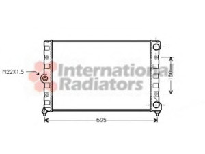 VAN WEZEL 58002109 radiatorius, variklio aušinimas 
 Aušinimo sistema -> Radiatorius/alyvos aušintuvas -> Radiatorius/dalys
1H0121253D, 1H0121253D/H/Q, 1H0121253E