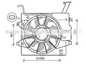 AVA QUALITY COOLING KA7538 ventiliatorius, radiatoriaus 
 Aušinimo sistema -> Oro aušinimas
253801Y100