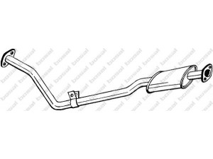 BOSAL 279-433 priekinis duslintuvas 
 Išmetimo sistema -> Duslintuvas
17410-15120
