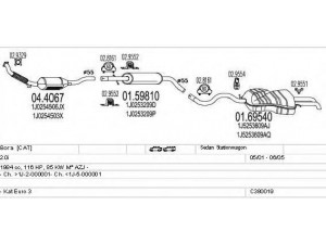 MTS C380019002811 išmetimo sistema 
 Išmetimo sistema -> Išmetimo sistema, visa