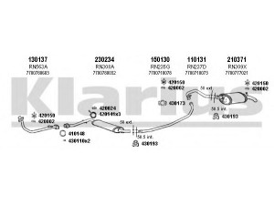 KLARIUS 720480E išmetimo sistema 
 Išmetimo sistema -> Išmetimo sistema, visa