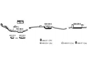 ERNST 050282 išmetimo sistema 
 Išmetimo sistema -> Išmetimo sistema, visa
