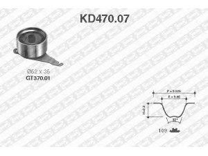 SNR KD470.07 paskirstymo diržo komplektas 
 Techninės priežiūros dalys -> Papildomas remontas
F805-12-700C