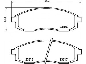 MINTEX MDB2122 stabdžių trinkelių rinkinys, diskinis stabdys 
 Techninės priežiūros dalys -> Papildomas remontas
MN102617, MR527550