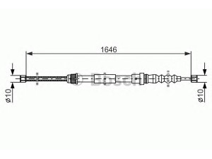BOSCH 1 987 477 469 trosas, stovėjimo stabdys 
 Stabdžių sistema -> Valdymo svirtys/trosai