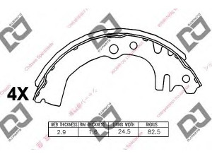 DJ PARTS BS1075 stabdžių trinkelių komplektas 
 Techninės priežiūros dalys -> Papildomas remontas
0449587204, 0449587210, 0449587215