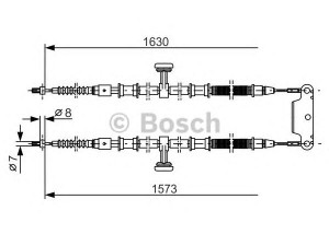 BOSCH 1 987 477 763 trosas, stovėjimo stabdys 
 Stabdžių sistema -> Valdymo svirtys/trosai
13106484, 24455114, 9191216, 13106484