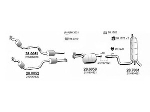 ASSO ART4024 išmetimo sistema 
 Išmetimo sistema -> Išmetimo sistema, visa
