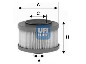 UFI 26.013.00 kuro filtras 
 Degalų tiekimo sistema -> Kuro filtras/korpusas
05019741AA