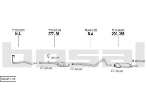 BOSAL 066.312.50 išmetimo sistema 
 Išmetimo sistema -> Išmetimo sistema, visa