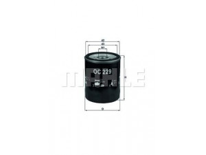 KNECHT OC 229 alyvos filtras 
 Techninės priežiūros dalys -> Techninės priežiūros intervalai
99310720300, 99310720302, 99310720303