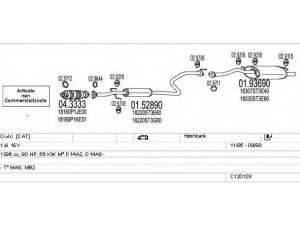 MTS C120128008348 išmetimo sistema 
 Išmetimo sistema -> Išmetimo sistema, visa