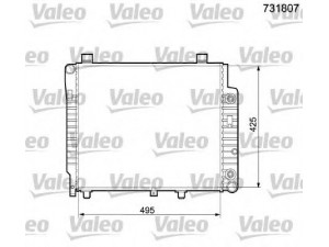 VALEO 731807 radiatorius, variklio aušinimas 
 Aušinimo sistema -> Radiatorius/alyvos aušintuvas -> Radiatorius/dalys
2025003503