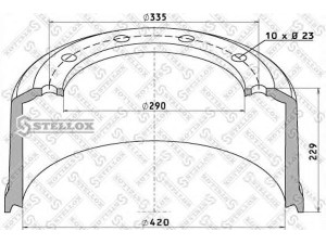 STELLOX 85-00039-SX stabdžių būgnas
0310667620, 0310967130