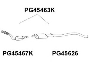 VENEPORTE PG45463K katalizatoriaus keitiklis