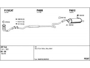 FENNO PE807 išmetimo sistema 
 Išmetimo sistema -> Išmetimo sistema, visa